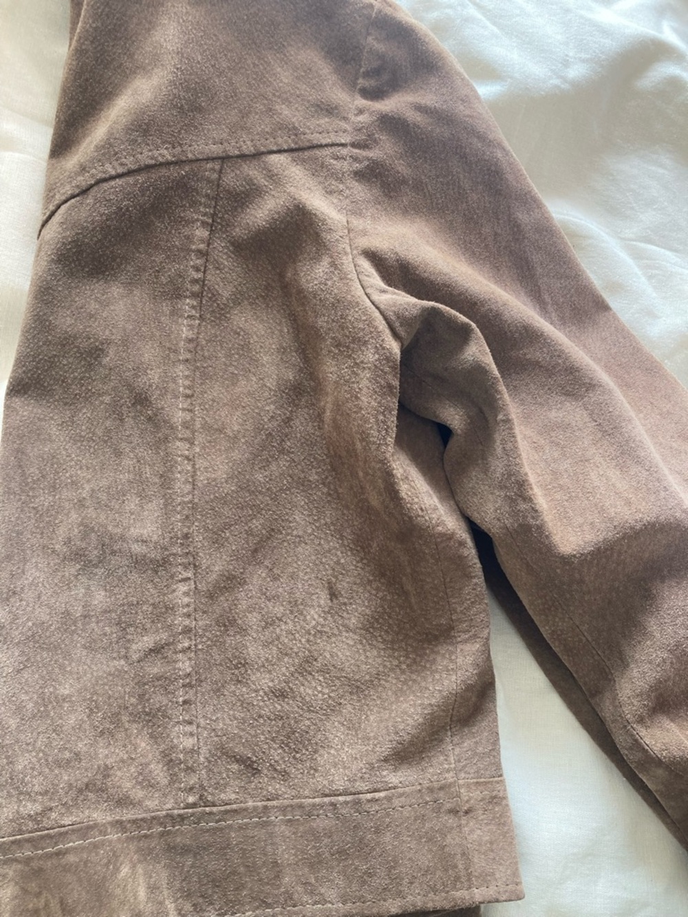 Brown Suede Two-Piece Jacket & Flared Pants Set Sz 7 - Picture 13 of 14